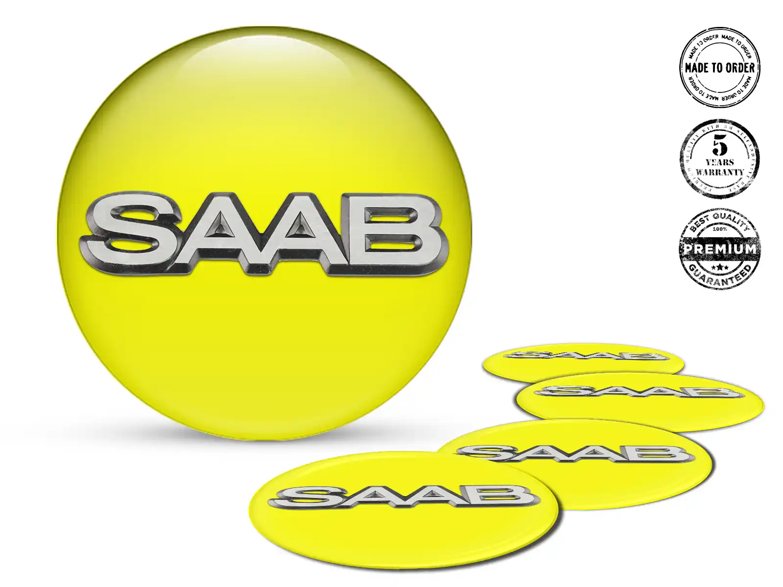 Saab Rademblem Marke Silikon-Sticker-Stil